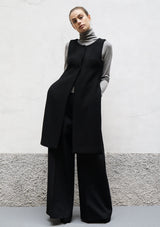 Split wool gilet
