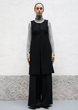 Split wool gilet