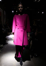 Line fuchsia coat