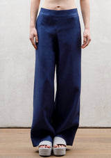 Wide plat long trousers