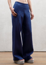 Wide plat long trousers