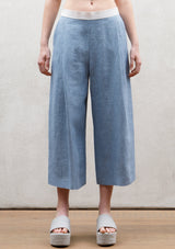 Wide pleat trousers | Stripe