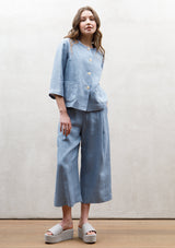 Wide pleat trousers | Stripe