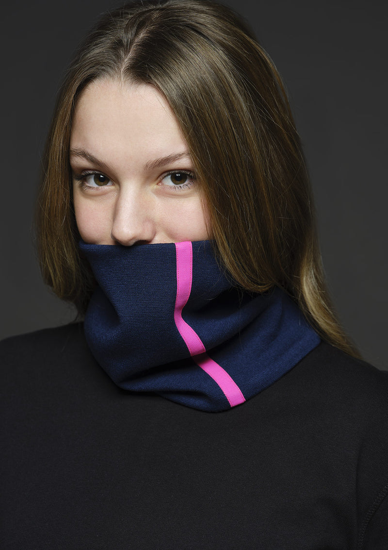 Dash wool neckgaiter cobalt blue