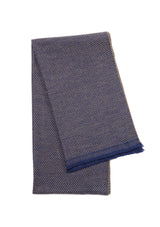 Double cashmere scarf blue beige