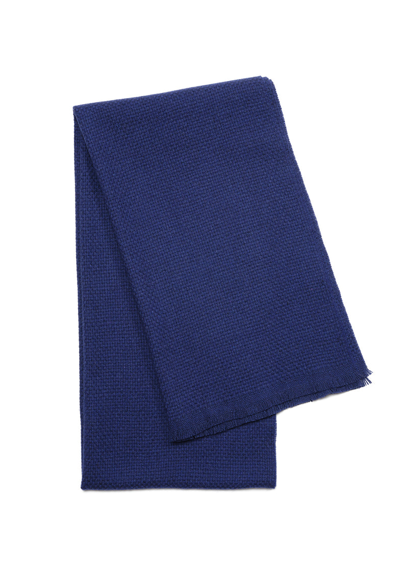 Double cashmere scarf Cobalt blue