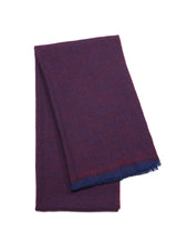 Double cashmere scarf blue magenta