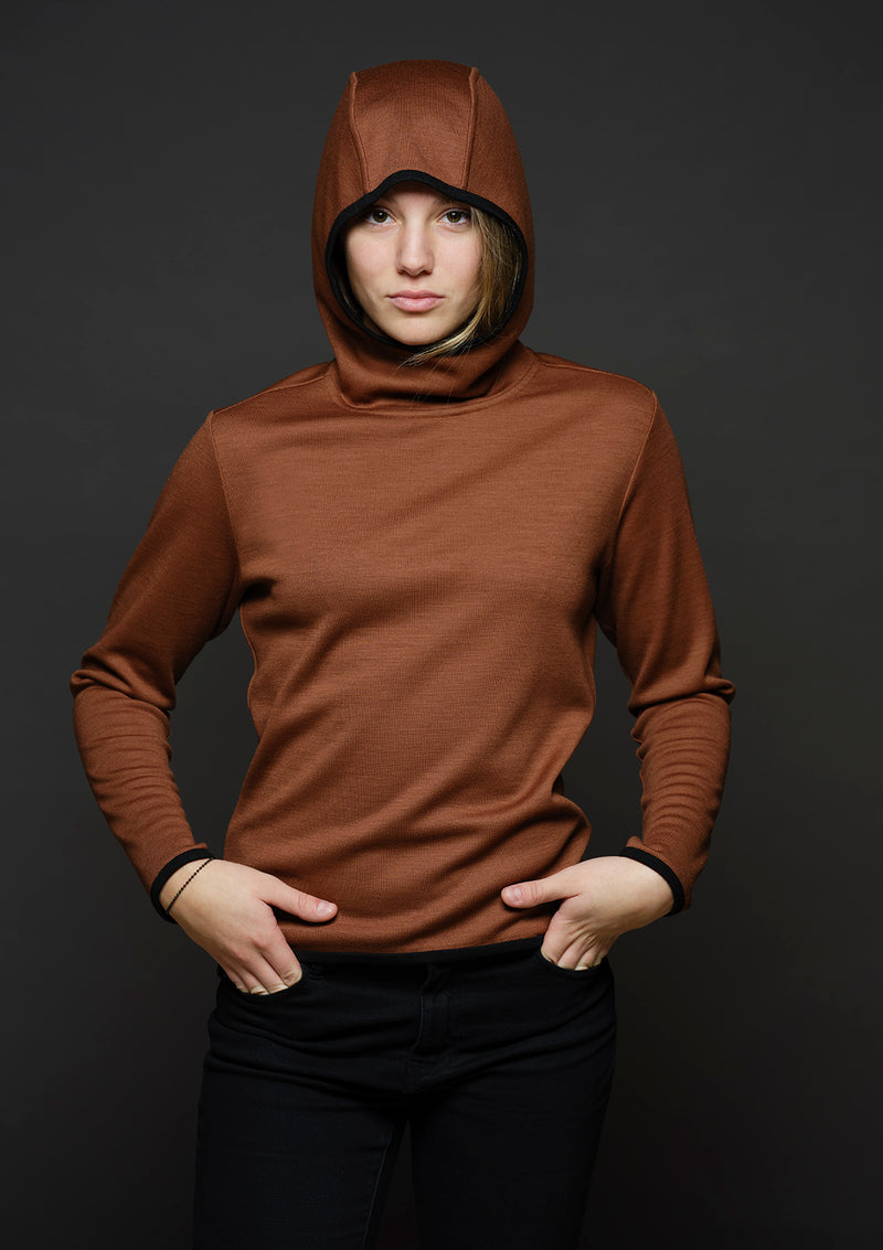 Virgi hoodie ginger brown