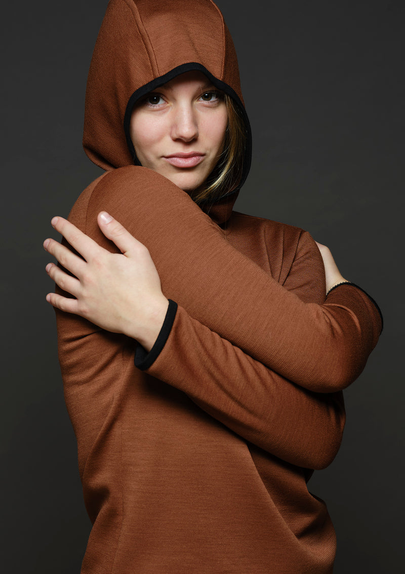 Virgi hoodie ginger brown