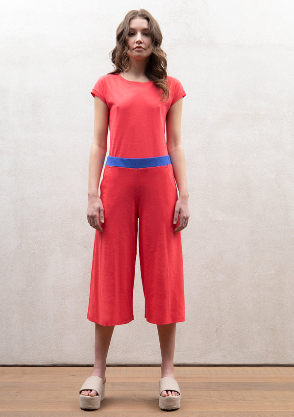 A cropped culottes