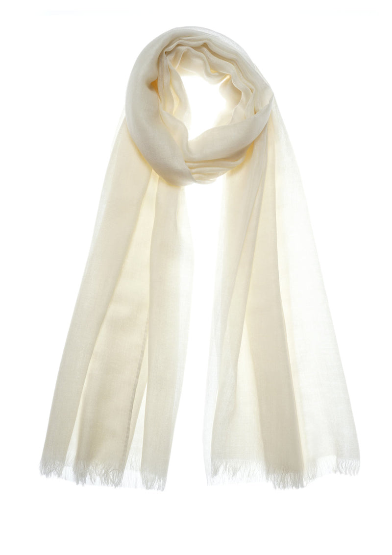 Air cashmere stole off-white ivory crema