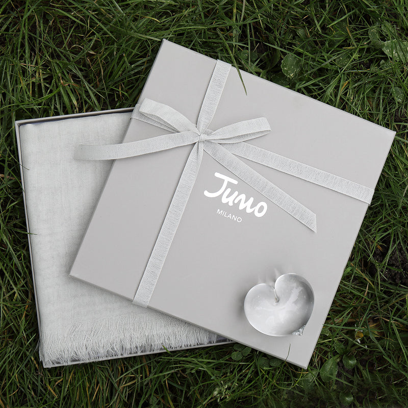 Air cashmere stole pearl-grey grigio present gift box