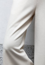 Flared cropped jersey trousers
