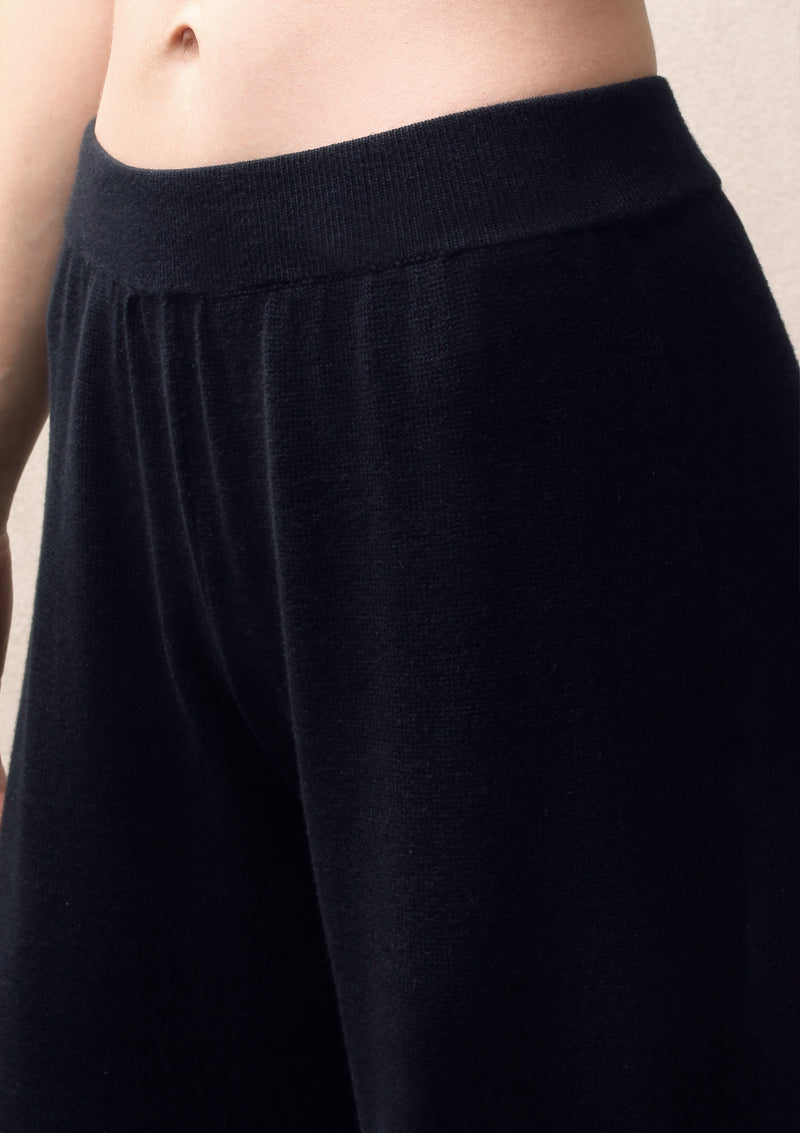 Knit cotton trousers | Night blue