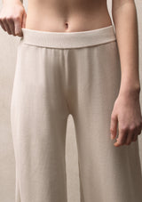 Knit cotton trousers | Off white