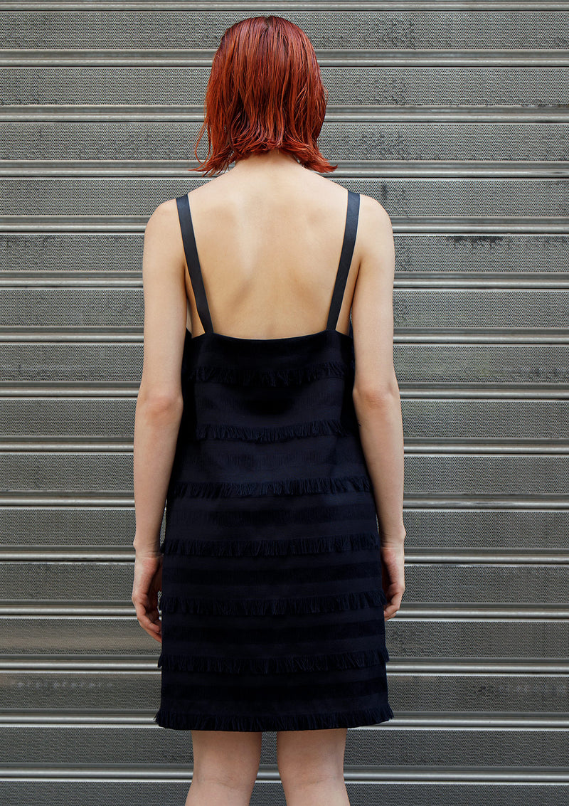 Leather strap fringe dress Juno Milano Leather strap fringe dress Juno Milano