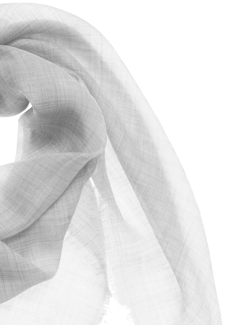 Air cashmere voil scarf light grey