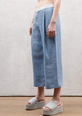 Wide pleat trousers | Stripe