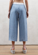 Wide pleat trousers | Stripe