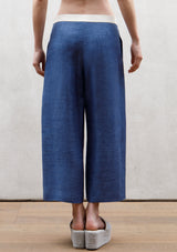 Wide pleat trousers | Blue